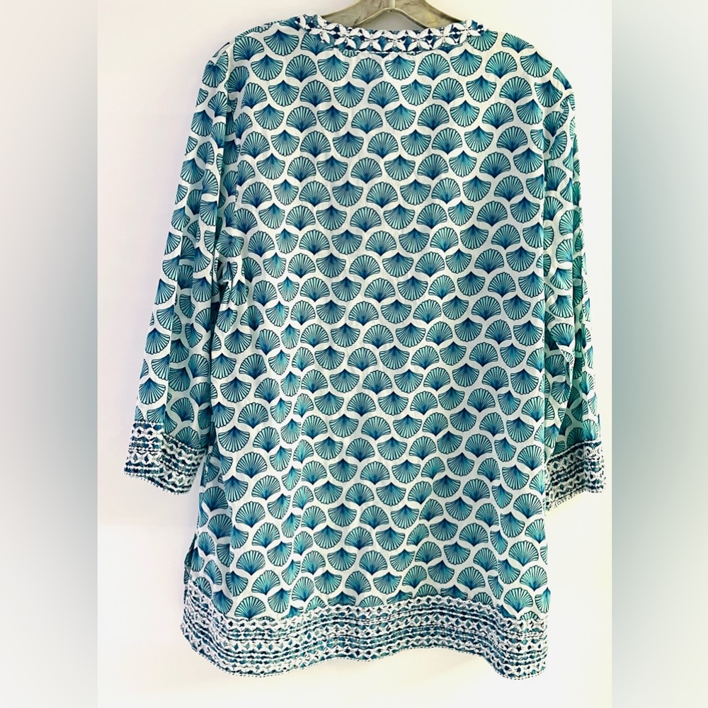 Sigrid Olsen Shell Print Tunic Top - Picture 4 of 10